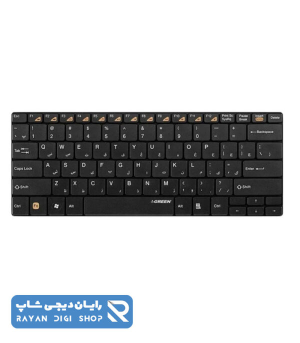 کیبورد بی‌سیم گرین مدل GK-102W با حروف فارسی